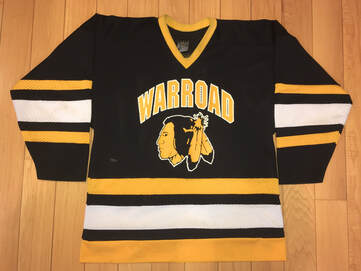 T.J. Oshie 19 Warroad Warriors High School White Hockey Jersey 2 — BORIZ