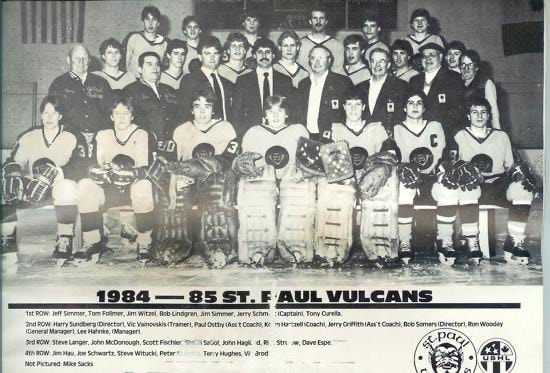 1990-1995 St. Paul Vulcans Home Hockey Jersey