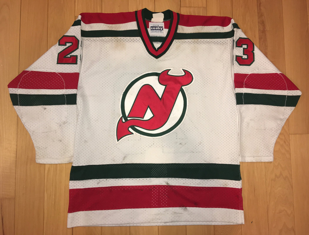 NHL New Jersey Devils 1982-83 uniform and jersey original art